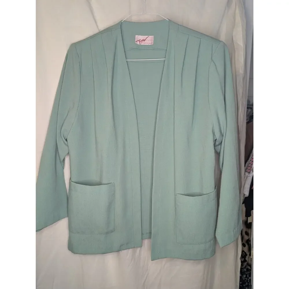 Vintage mint top and blazer